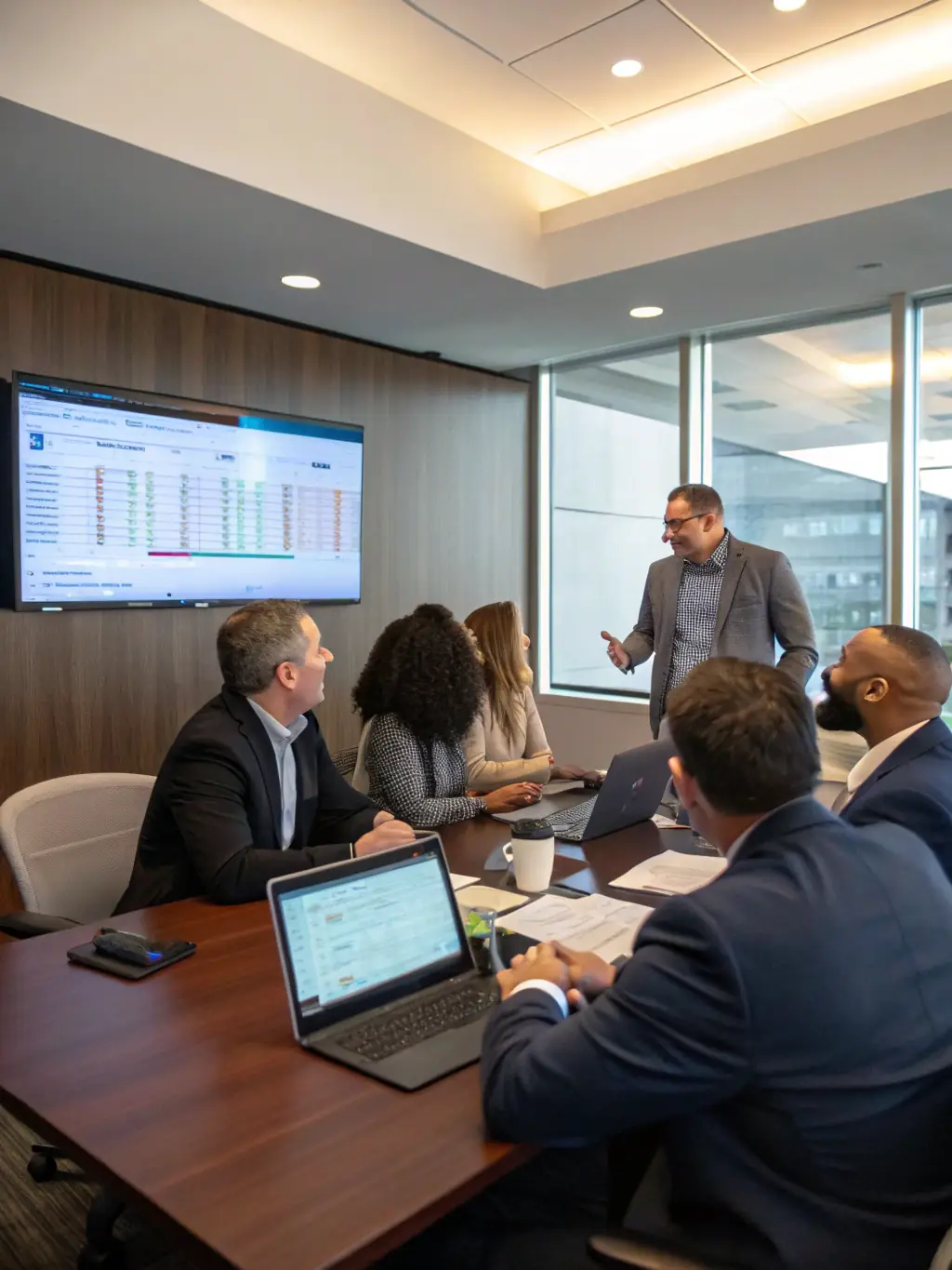 An executive participating in a leadership workshop, focusing on investment strategies and financial growth.